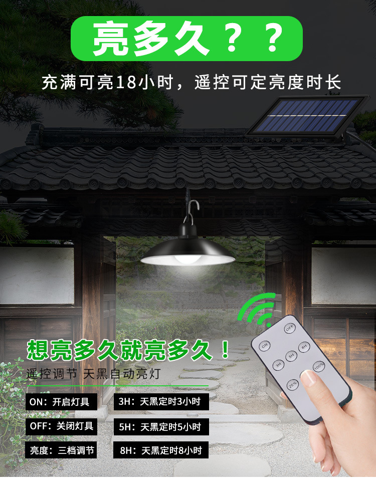 义乌闪电鹰新款太阳能吊灯LED超亮复古球泡灯户外防水节能详情21