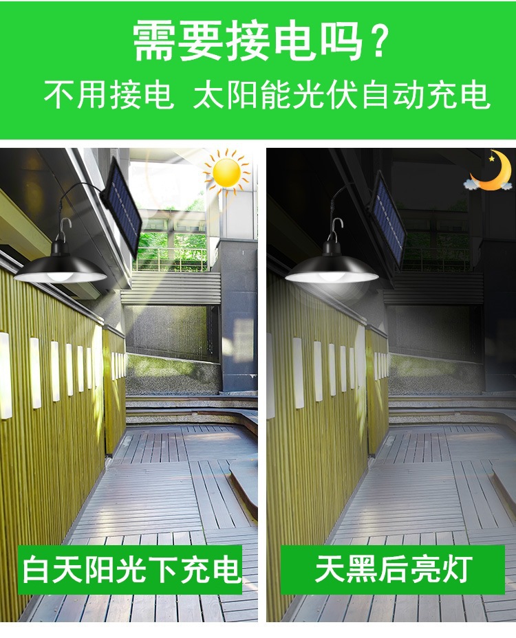 义乌闪电鹰新款太阳能吊灯LED超亮复古球泡灯户外防水节能详情22