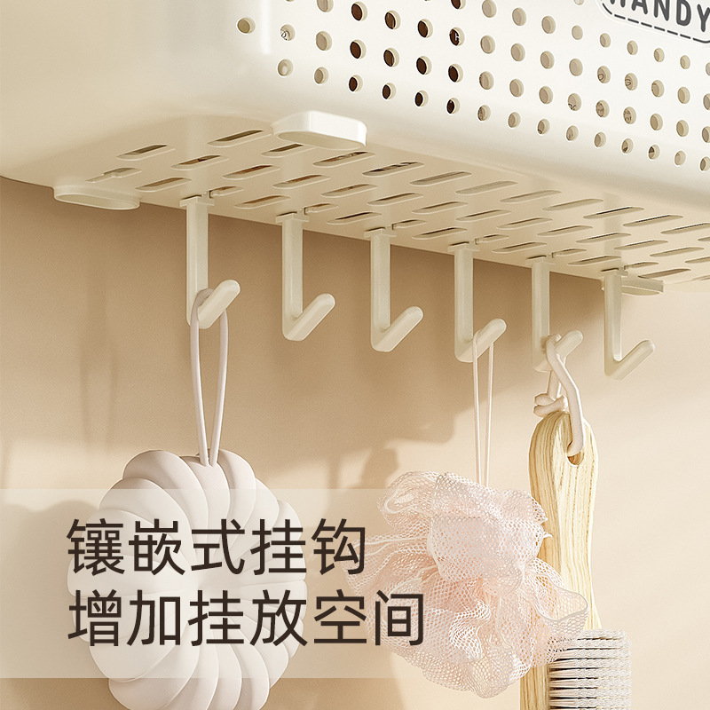 卫生间置物架浴室洗手间免打孔壁挂式墙上化妆品洗漱台收纳梳妆架详情3