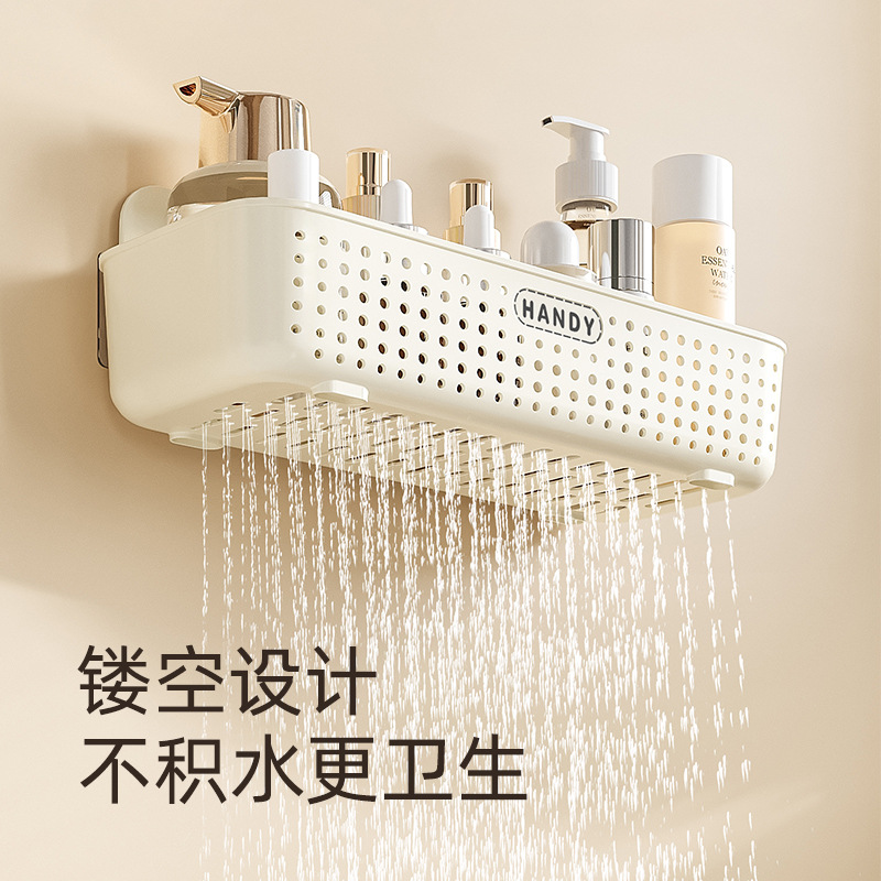 卫生间置物架浴室洗手间免打孔壁挂式墙上化妆品洗漱台收纳梳妆架详情2