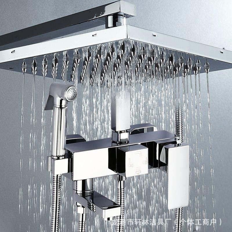 跨境外贸淋浴花洒套装家用浴室淋雨喷头卫生间沐浴卫浴器洗澡龙头详情1