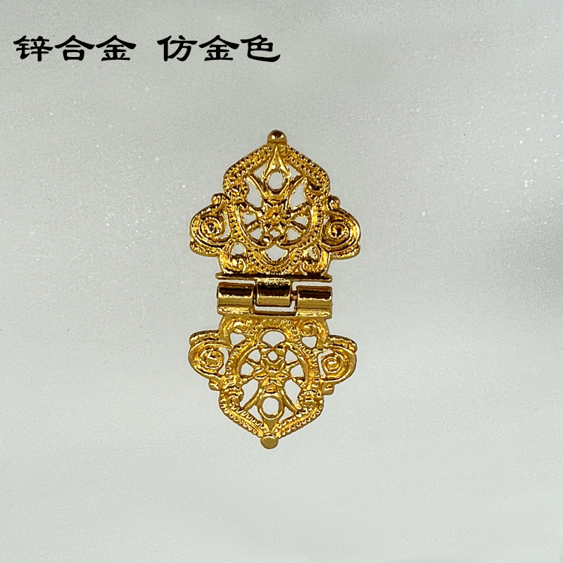 品名：合页材料：锌合金颜色：金色 青古尺寸：53*28mm详情4