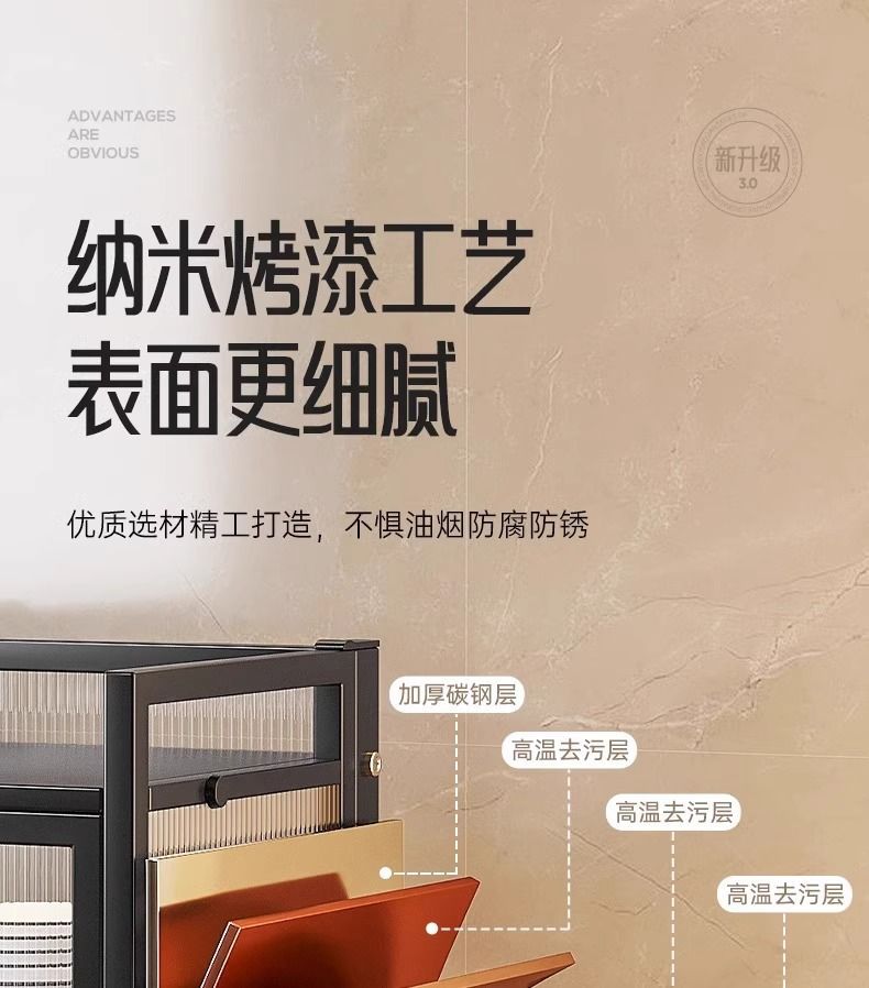 带盖碗架厨房碗碟置物架家用碗柜台面筷盘防尘收纳盒多功能沥水架详情1