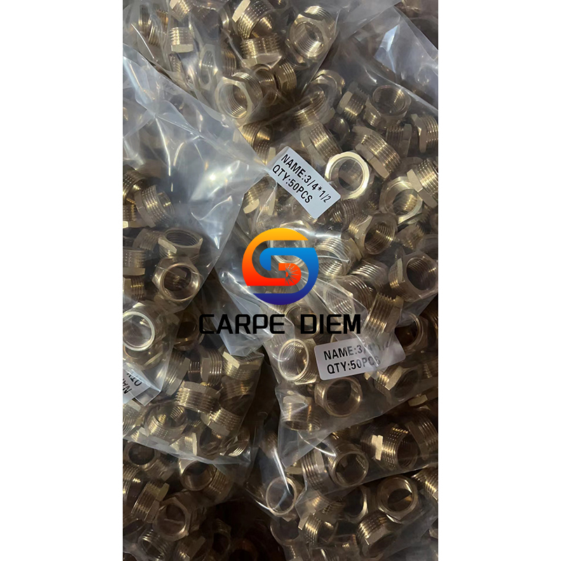 铜对丝 铜补芯 变径对丝1/2“*3/4” 铜管件接头 外贸出口非洲中东罗马尼亚 异径补芯 异径铜对丝接头详情2