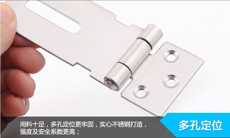 加厚挂锁扣锁牌老式防盗橱柜吊扣直角不锈钢锁扣保险栓搭门扣鼻子详情9