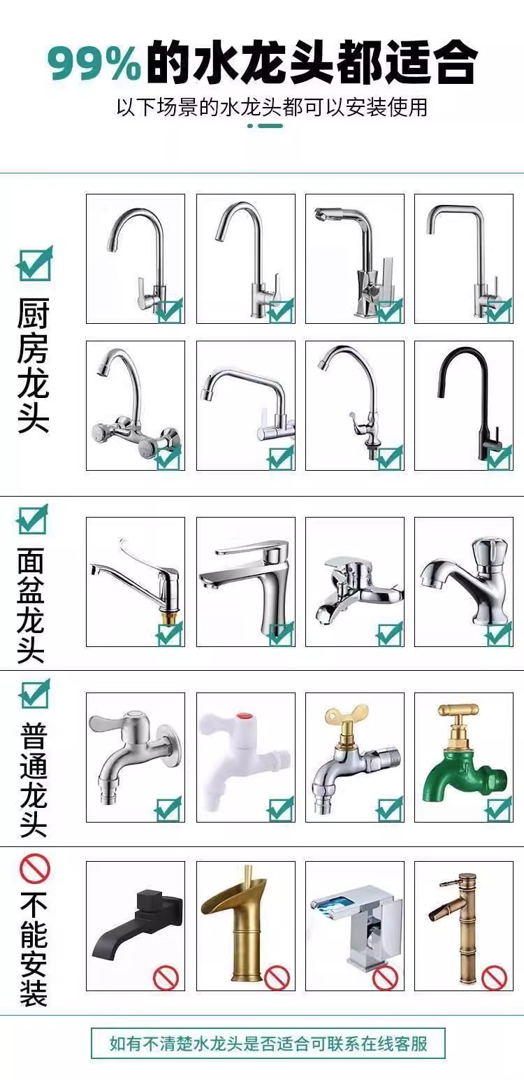 厨房水龙头防溅水延伸器万象万向头洗菜盆龙头万能可旋转延长通用详情8