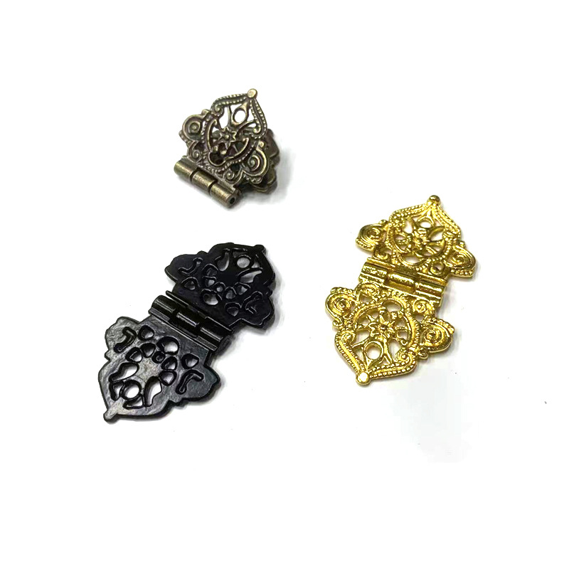 仿古印花合页锌合金仿古小铰链木盒礼品盒家具五金配件礼盒铰链详情2