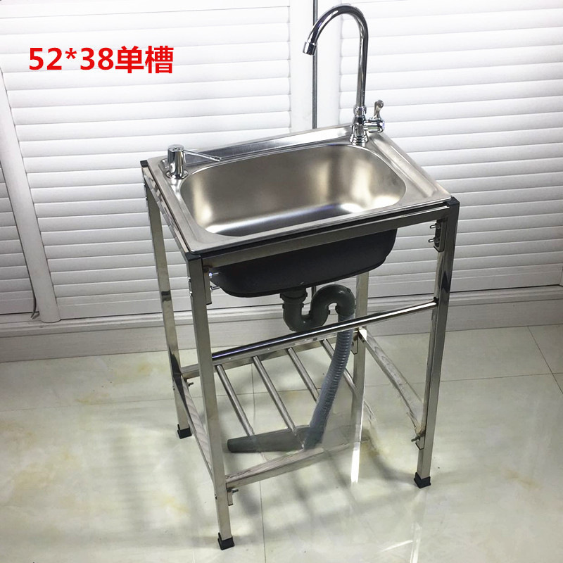 水槽单槽双槽大单槽带支架水盆洗菜盆洗碗池架子厨房厚简易不锈钢详情8