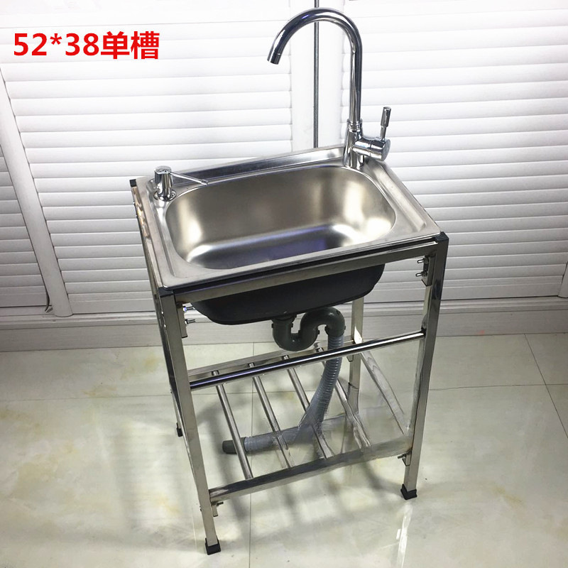 水槽单槽双槽大单槽带支架水盆洗菜盆洗碗池架子厨房厚简易不锈钢详情7