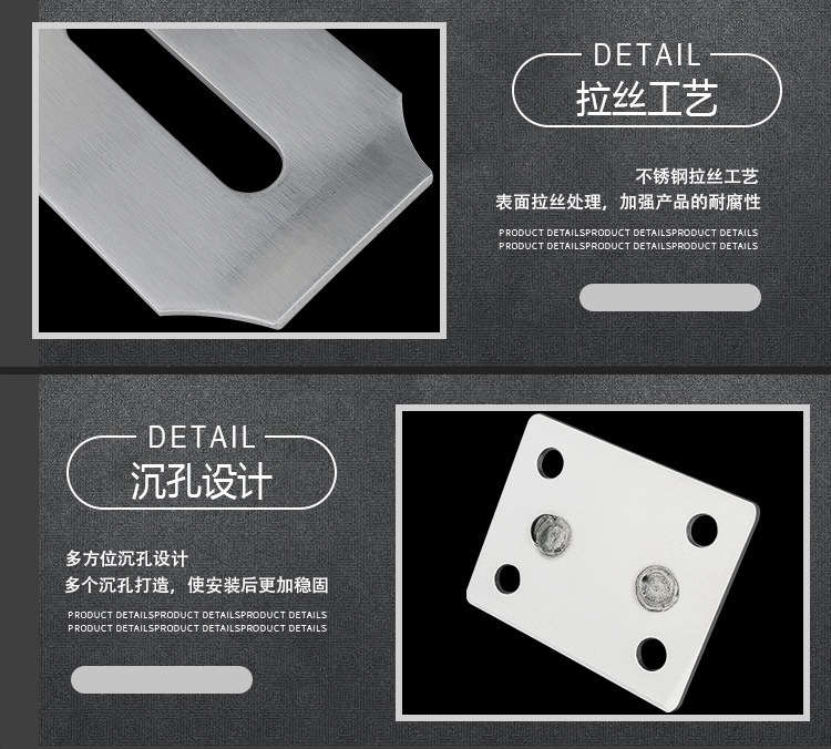 加厚挂锁扣锁牌老式防盗橱柜吊扣直角不锈钢锁扣保险栓搭门扣鼻子详情6