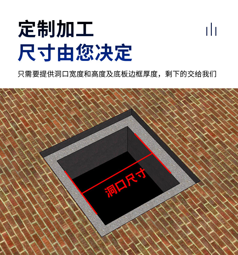 304不锈钢井盖市政通信污水雨水装饰圆方形下沉电力隐形井盖加工详情2