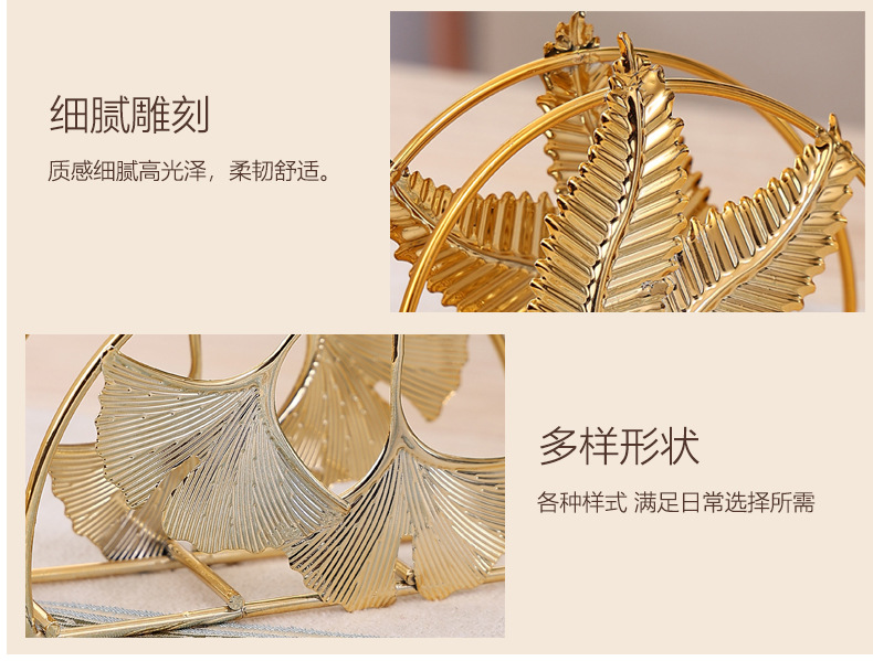 铁艺纸巾架家用创意欧式酒店餐厅咖啡厅纸夹金色方巾纸收纳台面详情8