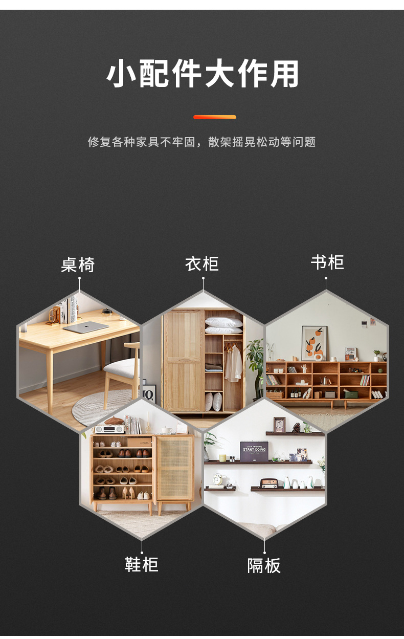 90度直角固定器加厚镀彩角码三角铁支架连接片L型层板托五金配件详情3