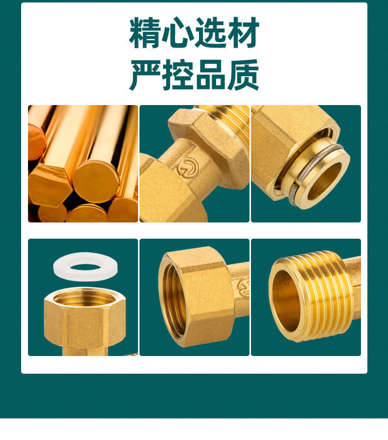 全铜金属内六角外丝堵头螺纹四分六分一寸内六角堵头（中迅五金）详情5