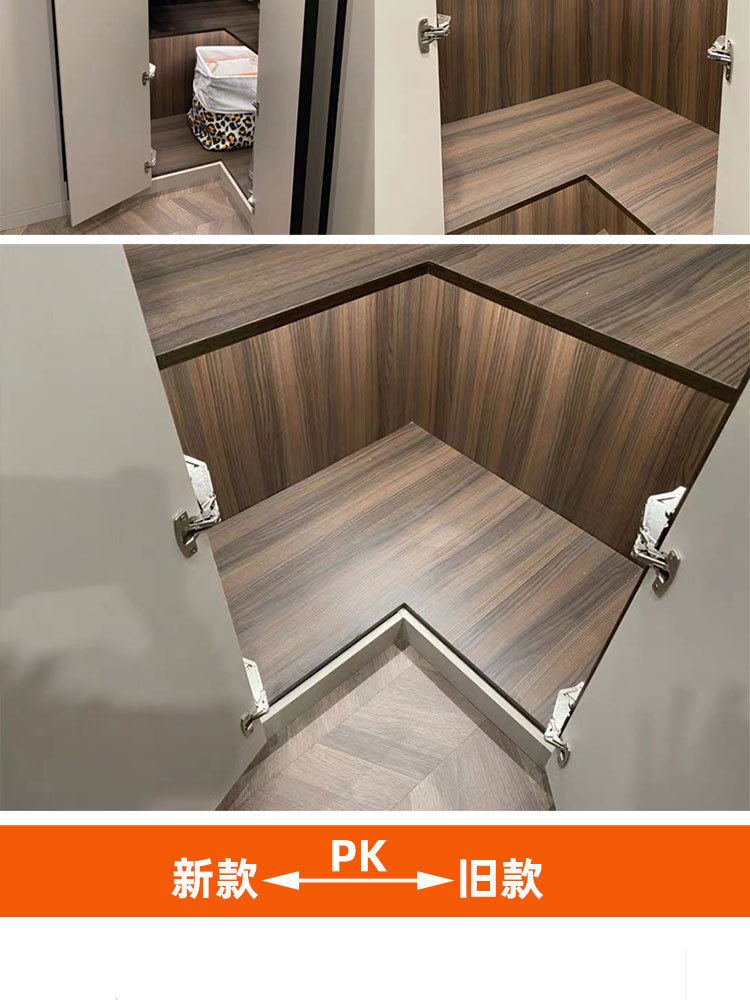 木门180度铰链衣柜门角度全开合页175度大角度缓冲阻尼铰链转角柜详情2