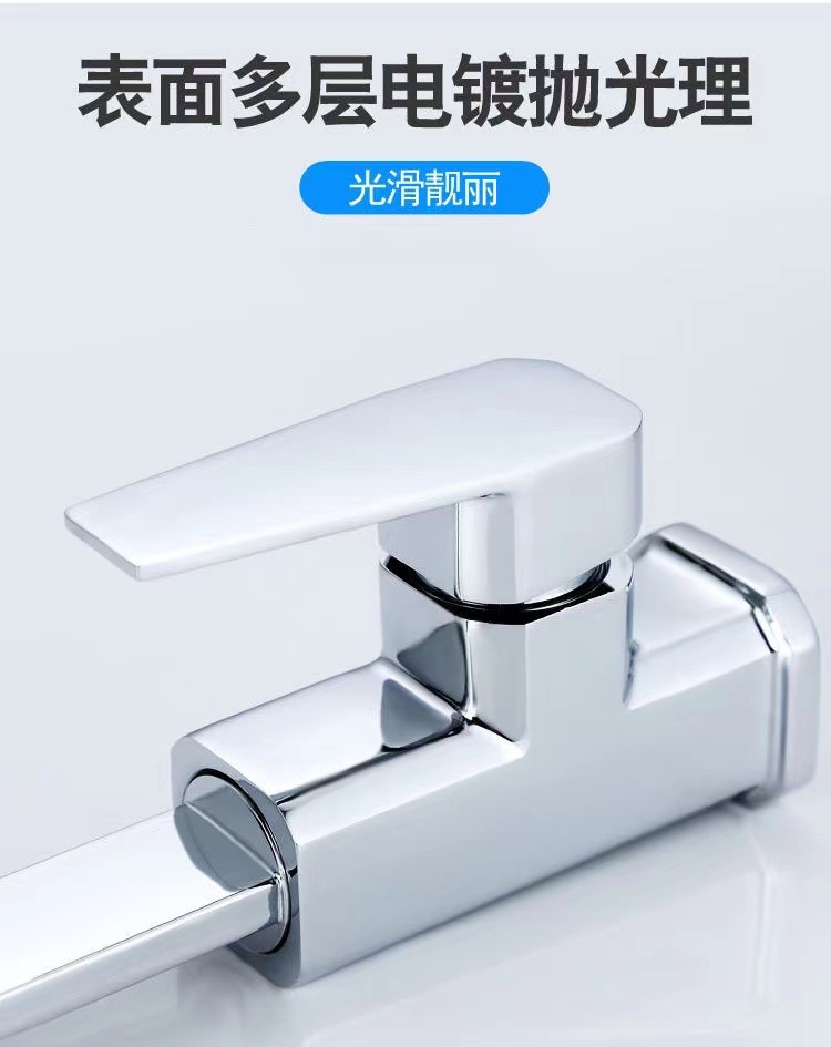 厨房水龙头全铜四方管七字型黑色拉丝电镀龙头洗菜盆水槽冷热龙头详情7