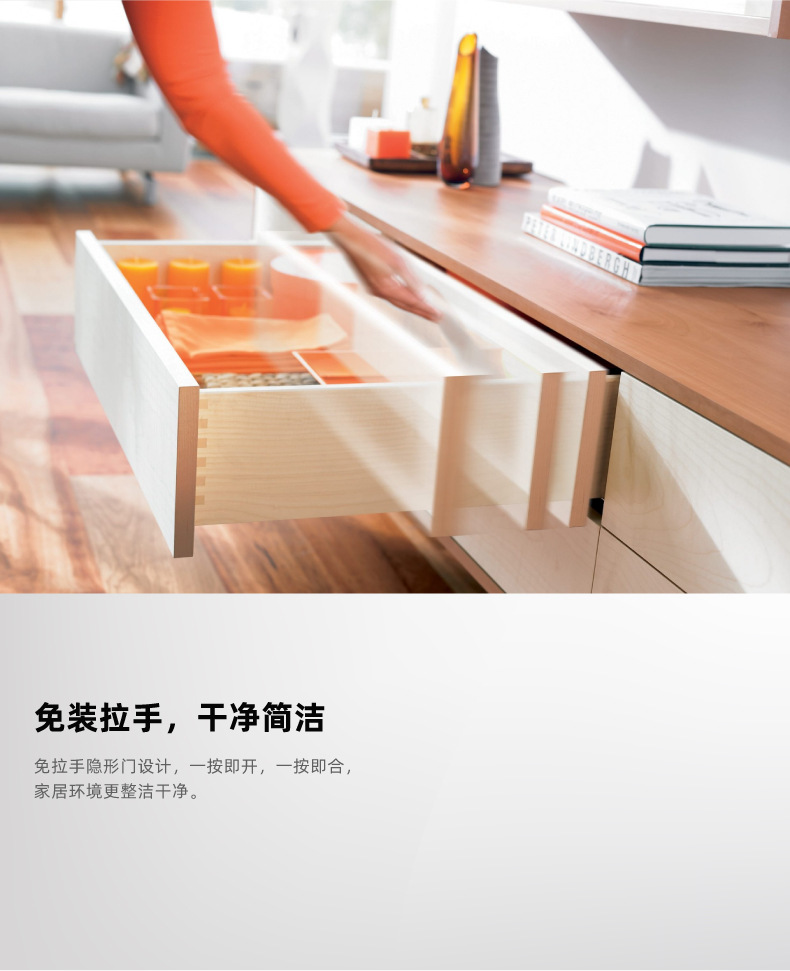 消音免拉手铝合金反弹器 隐形磁碰抽屉自弹器 橱柜门吸按压反弹器详情4
