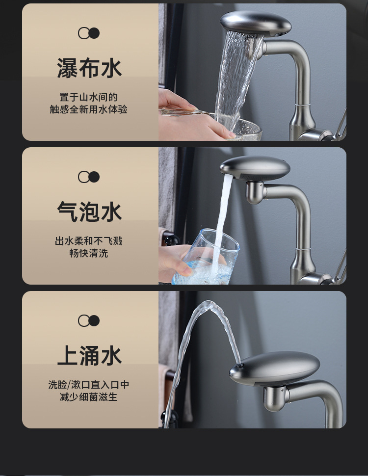 外贸飞船面盆水龙头洗手盆冷热洗脸池浴室卫生间洗漱多功能水龙头详情7