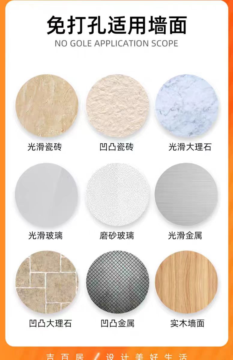 枪灰毛巾架卫生间免打孔浴室置物架卫生间壁挂式太空铝毛巾杆详情13