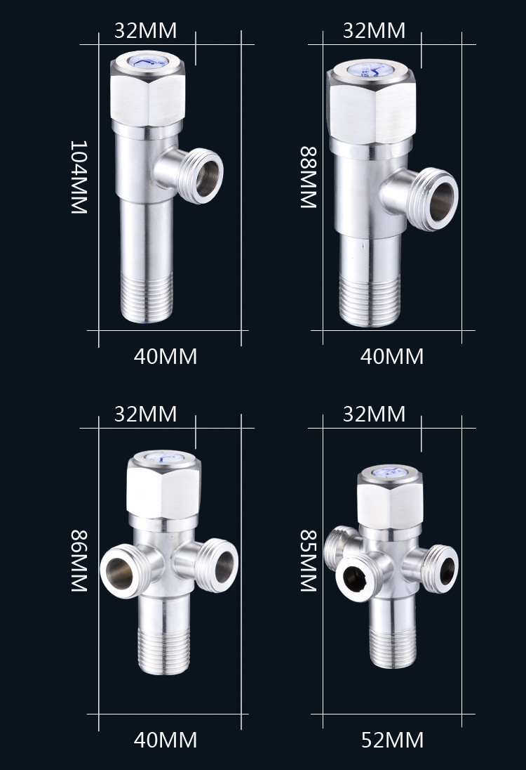 角阀304不锈钢三角阀批发三通马桶热水器加长大流量4分八字阀开关详情16