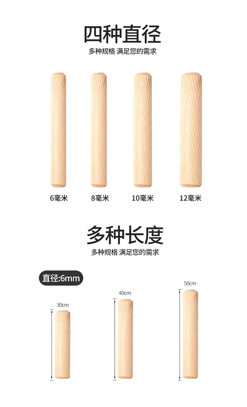 卡卡五金 K2965木塞8x40mm外贸百元杂货超市店货源详情5