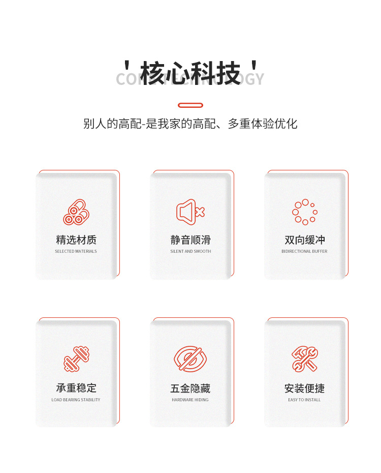 【工程款】隐藏无轨幽灵门滑轨五金配件隐形门推拉移门缓冲导轨道详情2