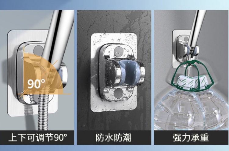 增压单大面板黑色淋浴花洒喷头浴室热水器洗澡大出水淋雨全套详情14