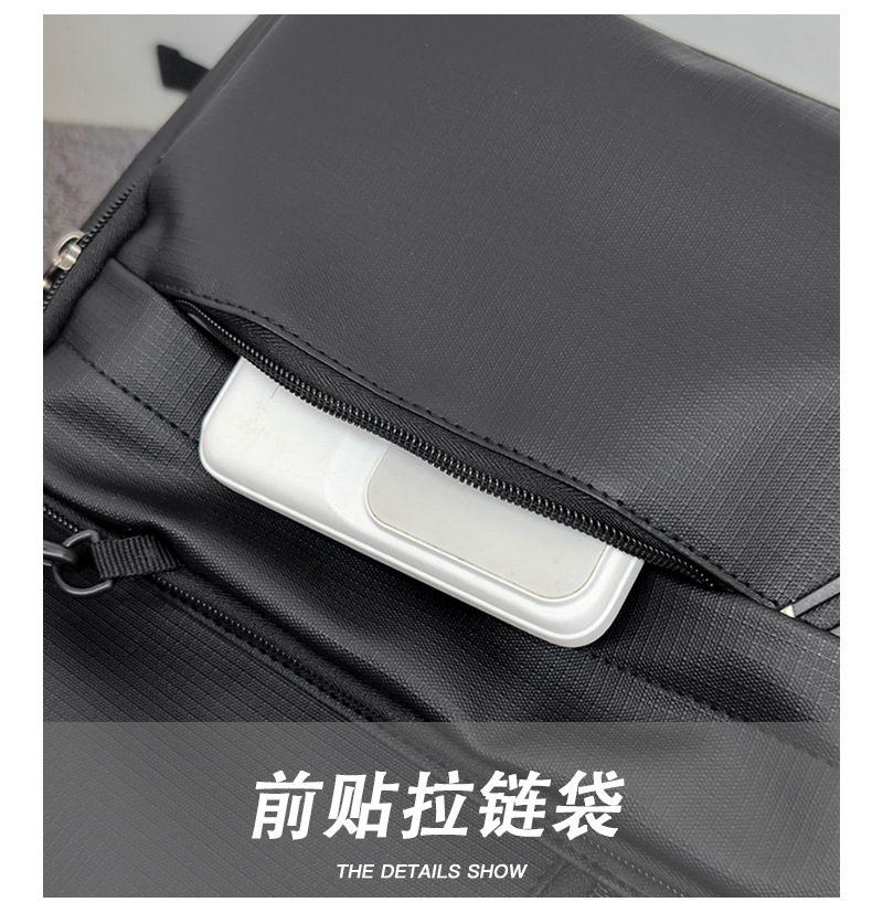 ins简约休闲百搭大容量大学生书包电脑背包男士出差通勤双肩包详情图38