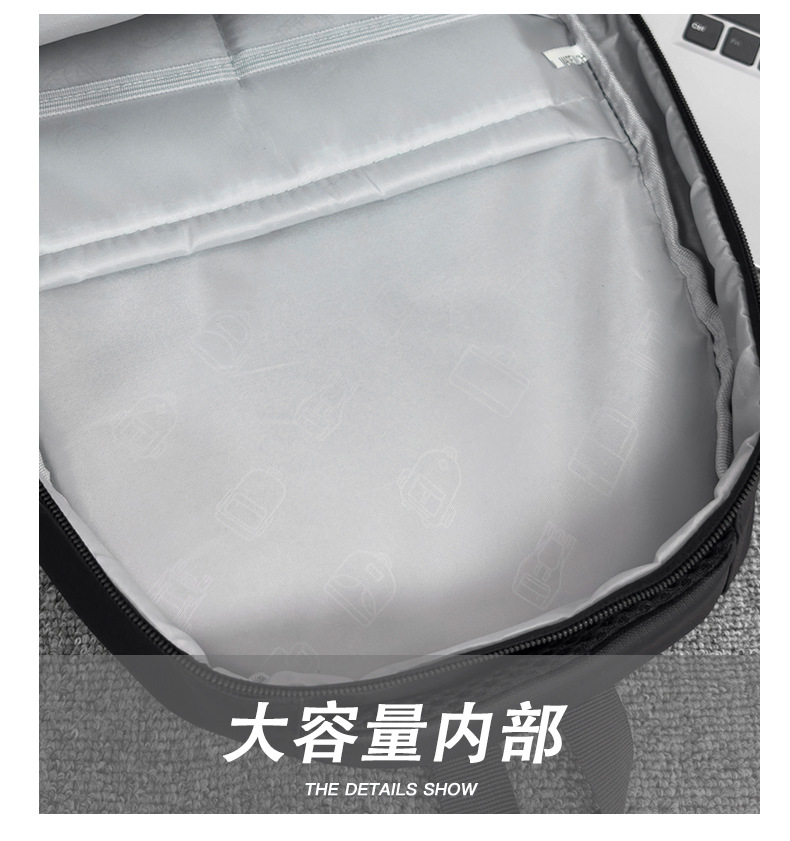 ins简约休闲百搭大容量大学生书包电脑背包男士出差通勤双肩包详情图39