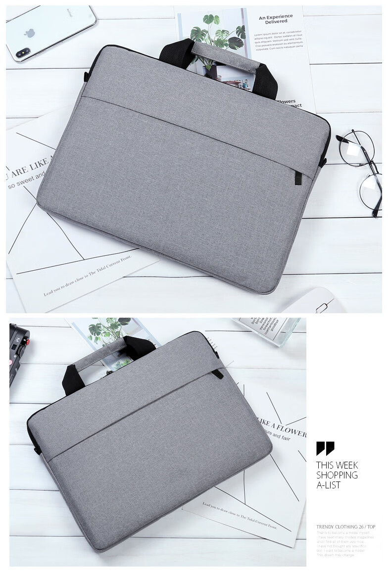 笔记本电脑包手提15.6英寸公文包防泼水商务单肩斜跨背包详情图19