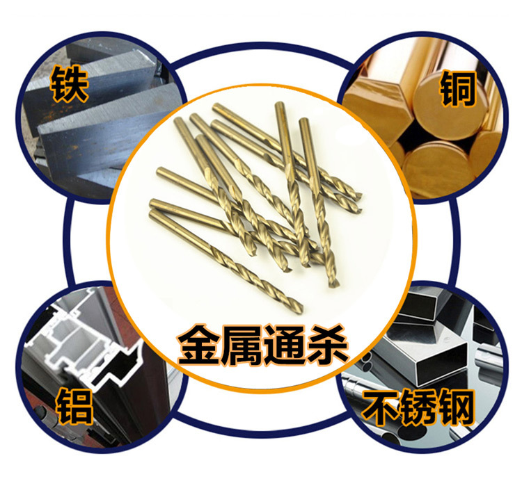 含钴M35 麻花钻头 直柄高速钢 打不锈钢专用详情图5