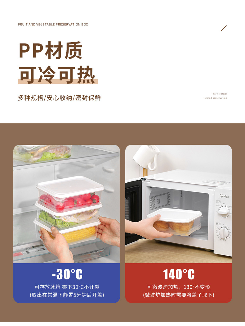 Y ZT2221 食品保鲜盒方便开合不易漏不串味密封可微波炉加热饭盒详情图9