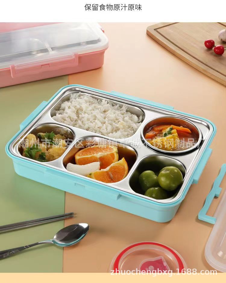 304不锈钢饭盒加深保温小学生专用上班族儿童便当盒食堂分隔餐盒详情图14