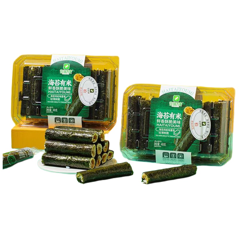 GuRunWanJia/海苔肉松蛋卷海苔有米谷润万家酥脆儿童 GuRunWanJia/海苔肉松蛋卷海苔有米谷润万家酥脆儿童