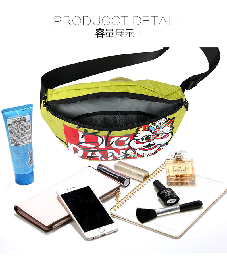 中国风潮流腰包防泼水多功能轻便休闲斜挎包GODSPEED品牌跨境货源详情图14