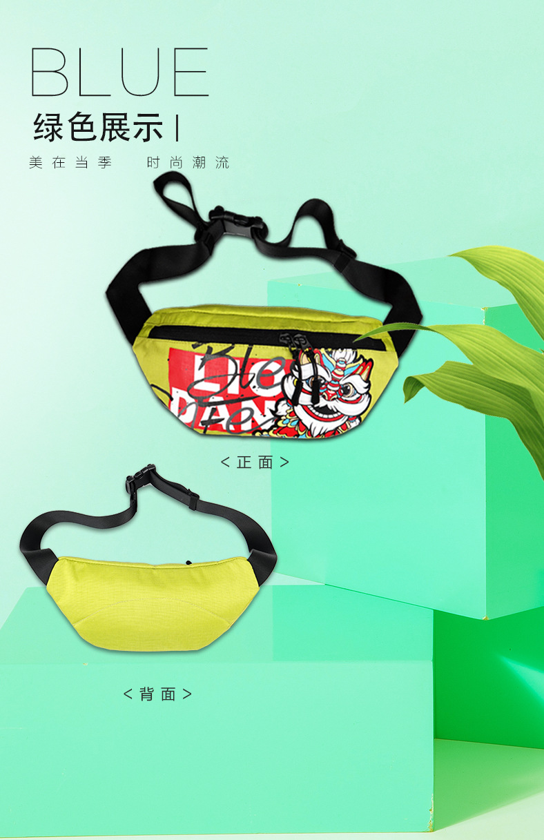 中国风潮流腰包防泼水多功能轻便休闲斜挎包GODSPEED品牌跨境货源详情图9