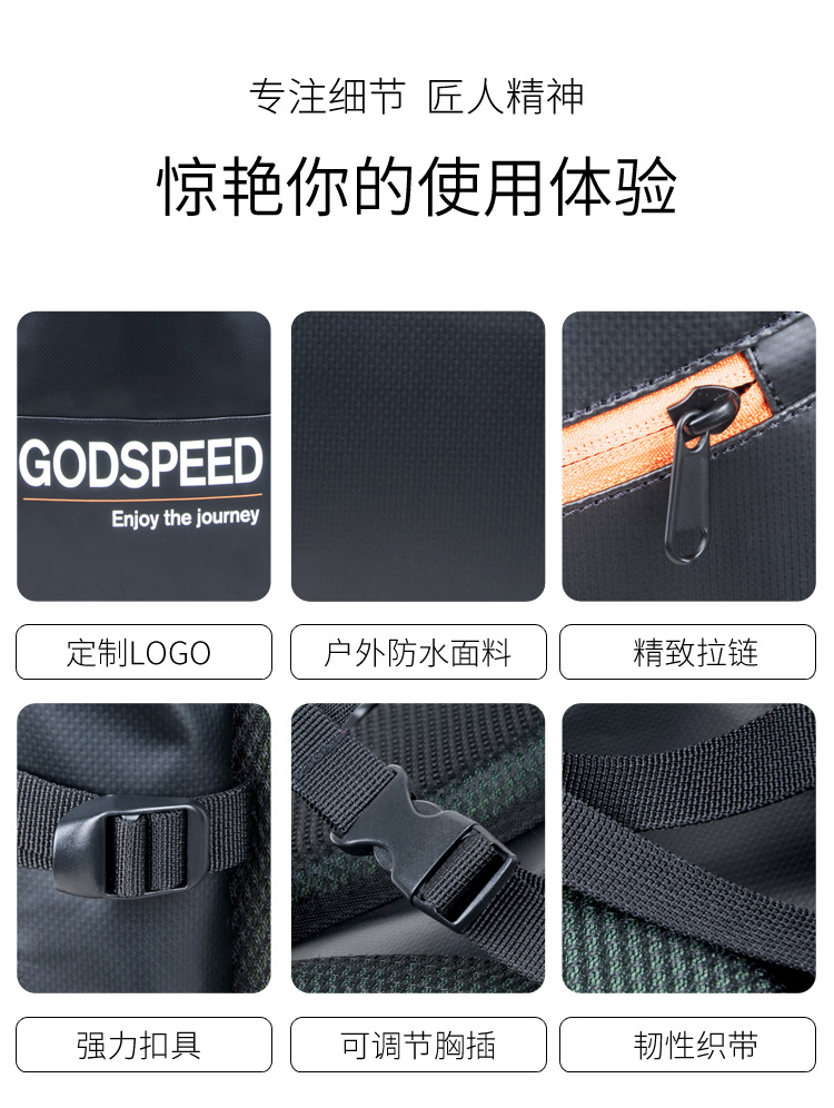 跨境俄罗斯PVC皮膜健身旅行包户外滑雪登山运动装备包超大双肩包详情图7