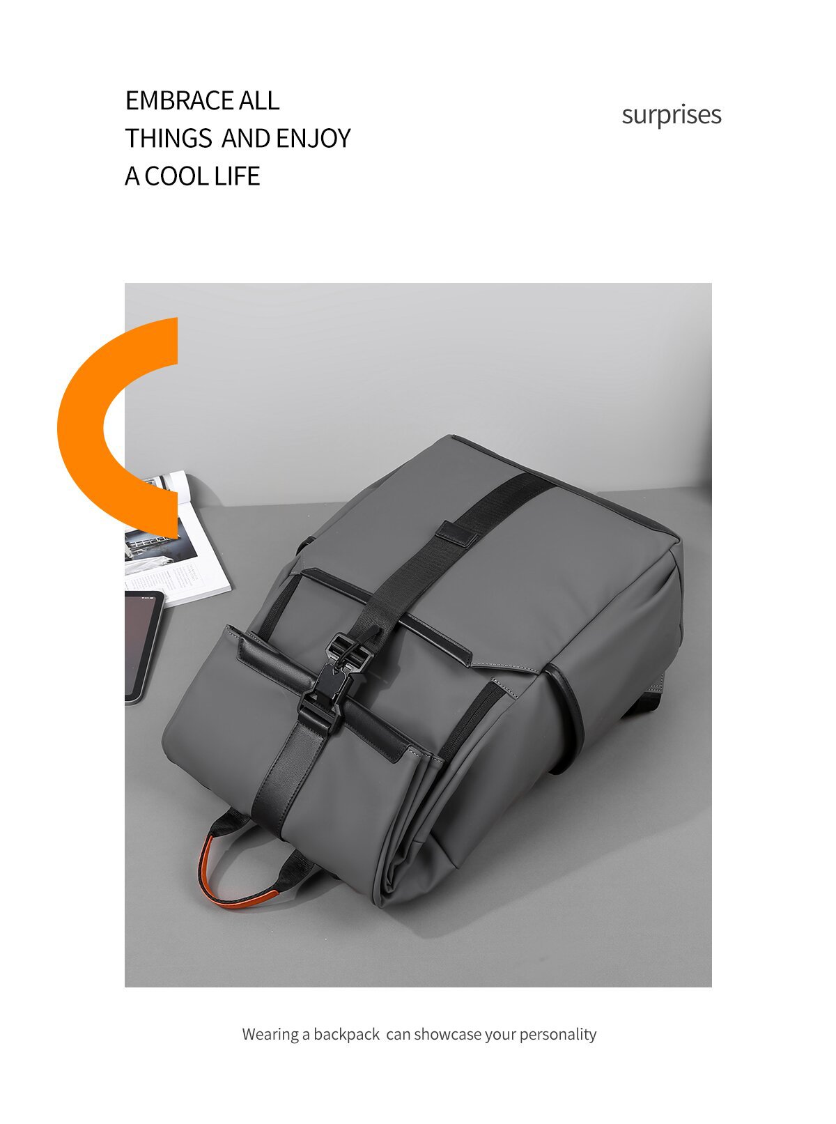 休闲通勤背包男士双肩包大容量电脑包男生户外运动旅行包书包防水详情图27