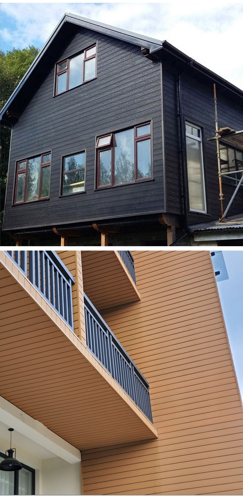 WPC室外木塑墙板别墅凉亭浮雕围栏耐晒PVC塑木户外护墙板外挂板详情图14