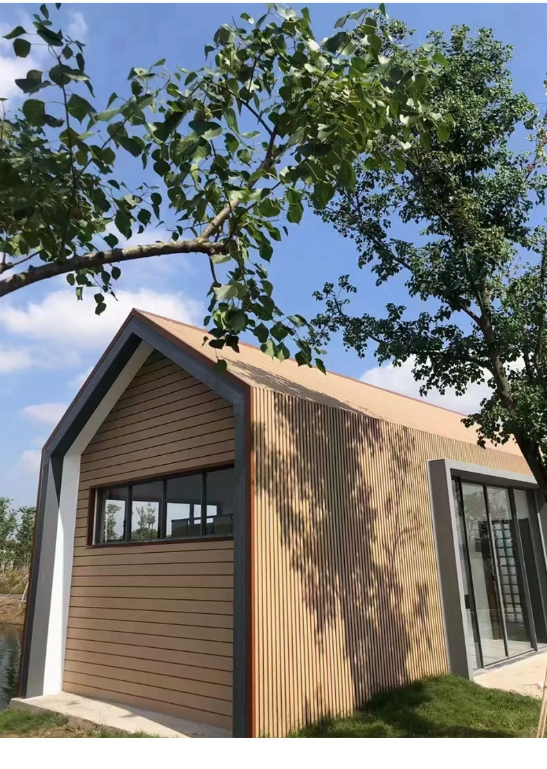 WPC室外木塑墙板别墅凉亭浮雕围栏耐晒PVC塑木户外护墙板外挂板详情图17