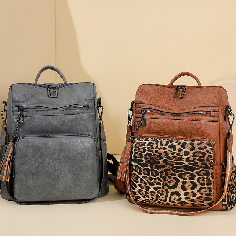 冬季新款欧美复古时尚女士双肩包大容量双肩包女士背包批发详情图19