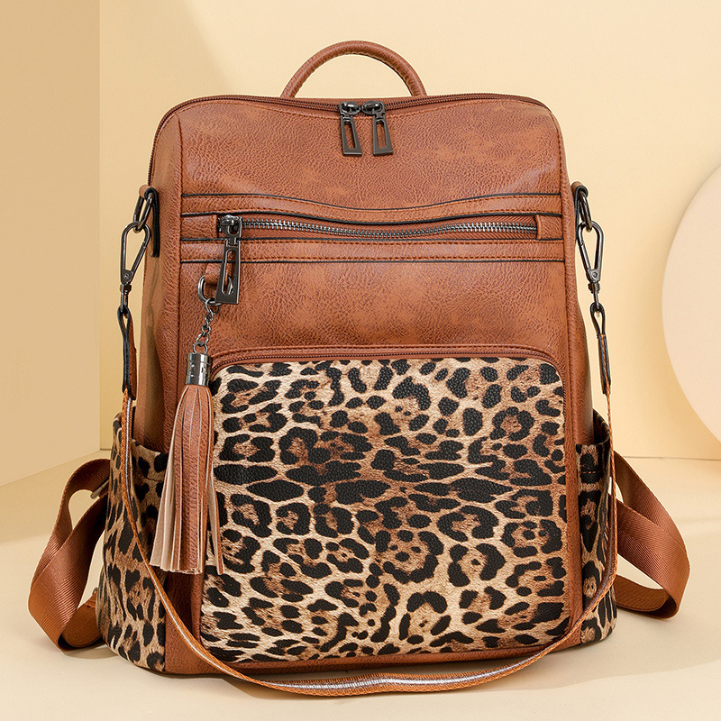 冬季新款欧美复古时尚女士双肩包大容量双肩包女士背包批发详情图15