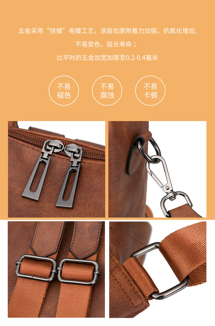 冬季新款欧美复古时尚女士双肩包大容量双肩包女士背包批发详情图35