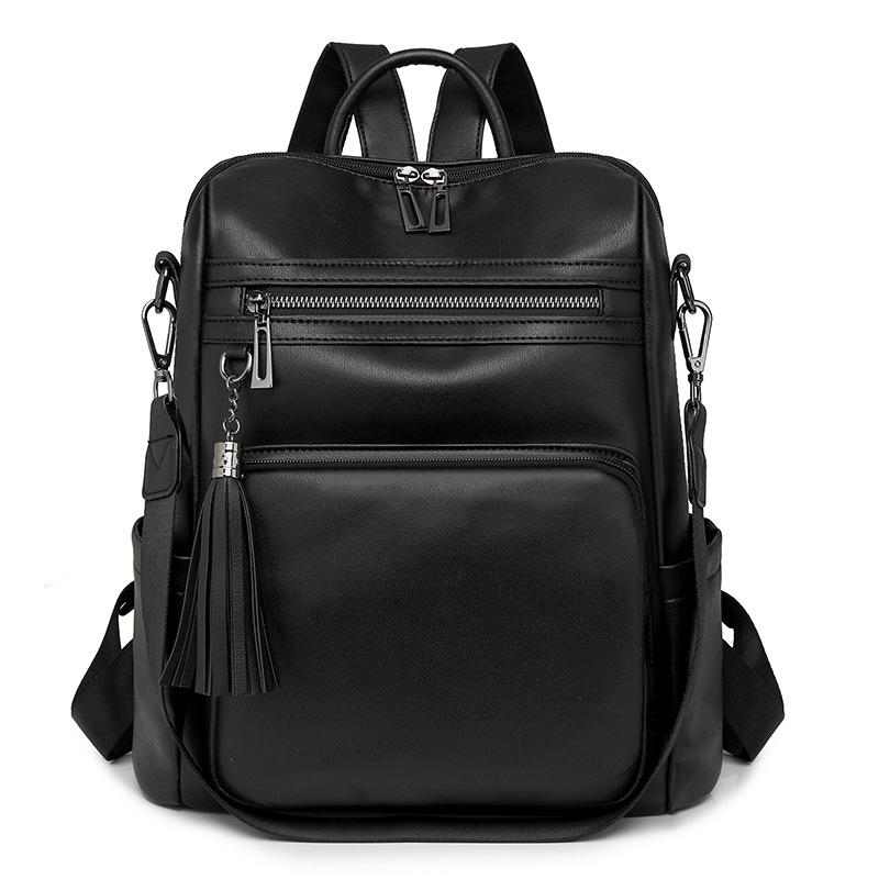 冬季新款欧美复古时尚女士双肩包大容量双肩包女士背包批发详情图3