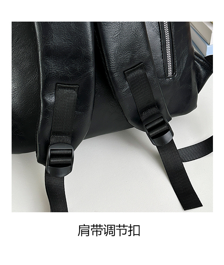 多用途多口袋大容量旅行复古双肩包韩版新款商务电脑背包轻便书包详情图34