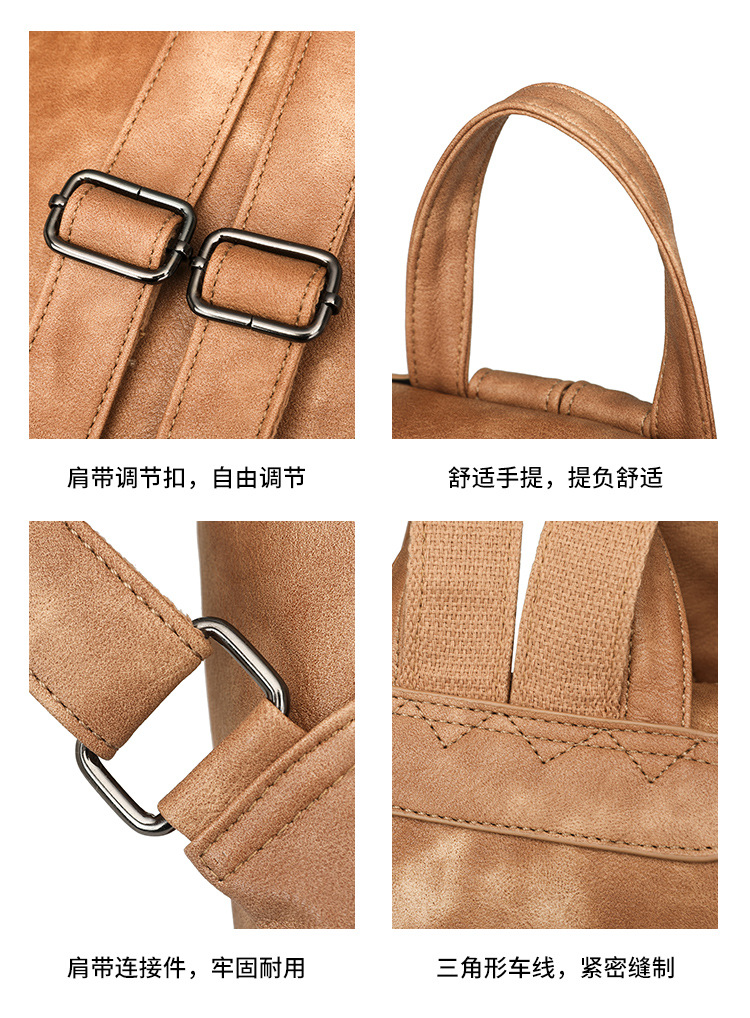 新款包包跨境女士双肩包大容量套包 复古子母包女包套装批详情图31