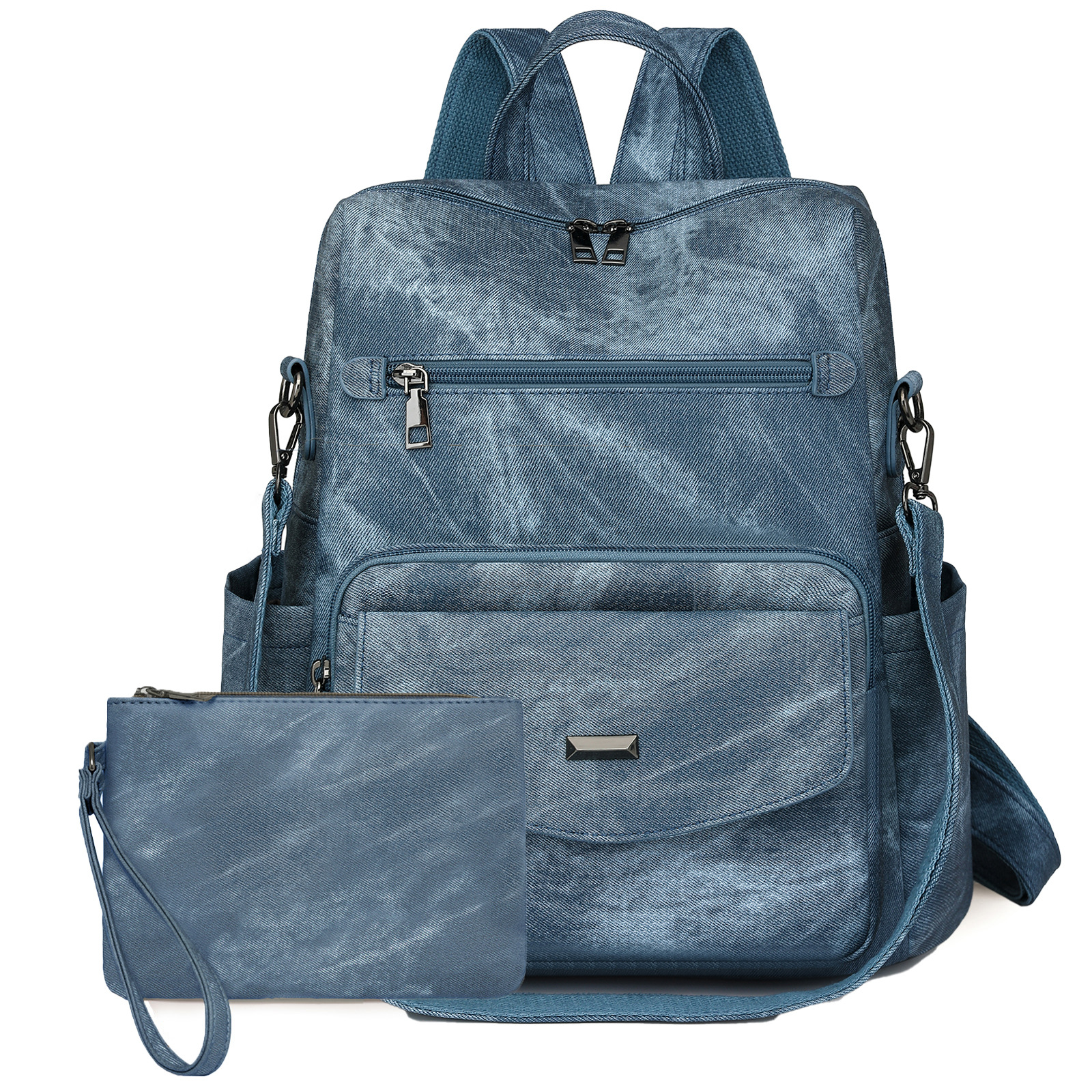 新款包包跨境女士双肩包大容量套包 复古子母包女包套装批详情图1