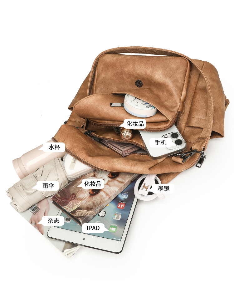 新款包包跨境女士双肩包大容量套包 复古子母包女包套装批详情图28