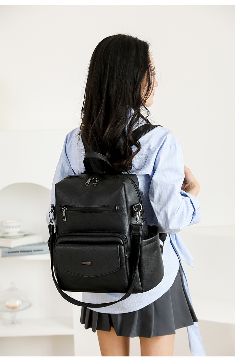 新款包包跨境女士双肩包大容量套包 复古子母包女包套装批详情图18