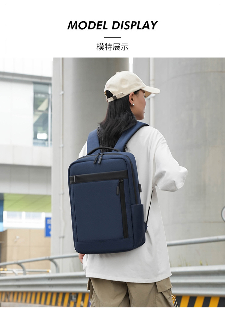 多隔层户外复古帆布包双肩包男士旅行书包大容量电脑背包现货代发详情图22